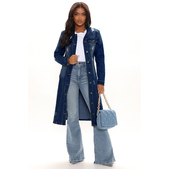 Denim Windbreaker Women Spring Vintage Denim Jacket