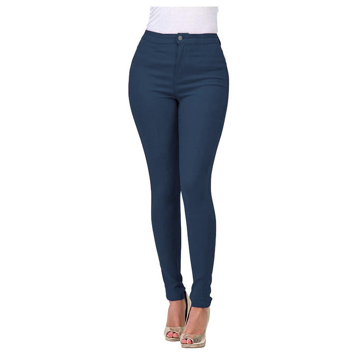 Women Slim Fit Multi Color Stretch Denim Trousers for Women