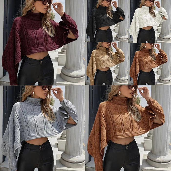 Autumn Winter Solid Color Simple Knitwear Long Sleeve Pullover Women