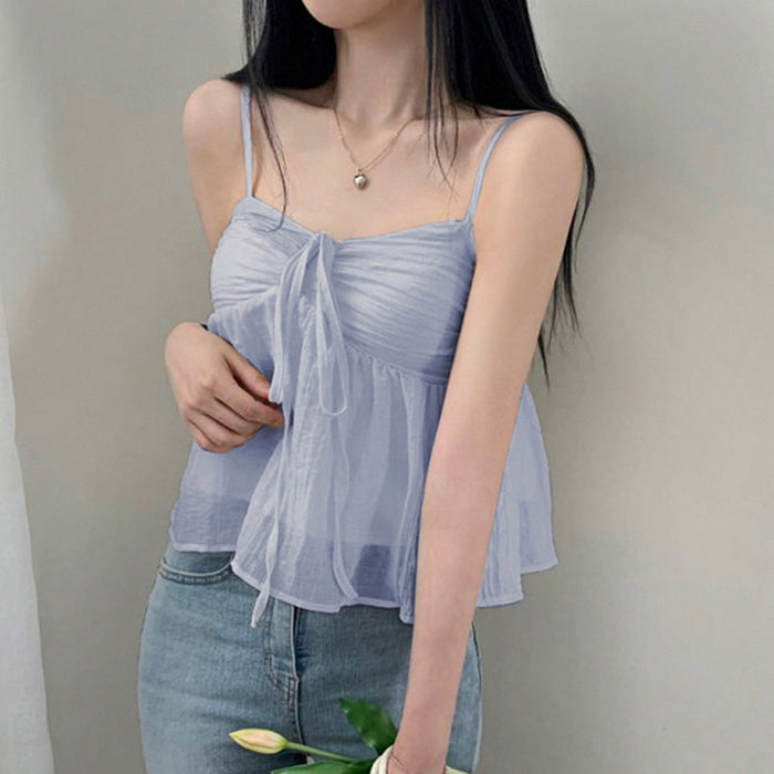 Women Wear Internet Brand Fairy Pleated Loose Slimming Vest