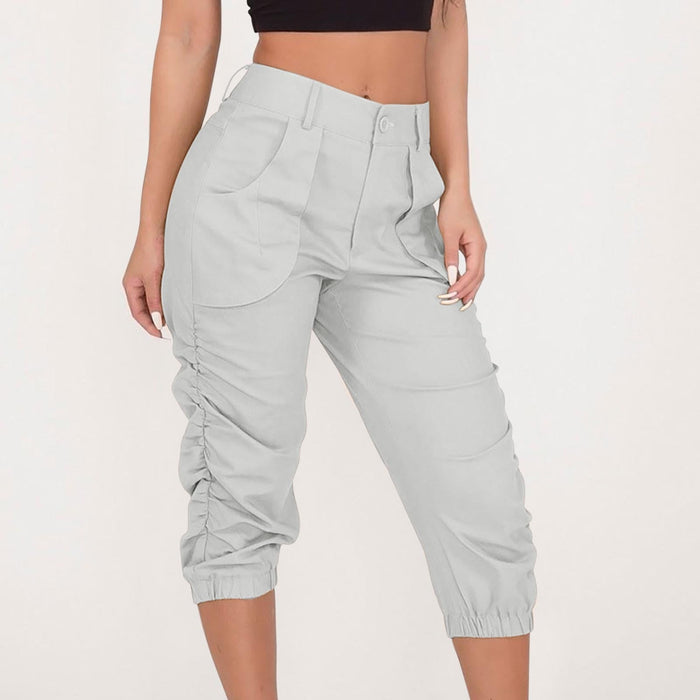 Women Clothing Casual Cropped Pants Workwear Harem Pants