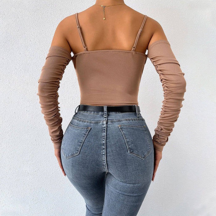 Women Clothing Summer Sexy Bra Backless off-the-Shoulder Strap Vest Inner Match Women Outerwear Top