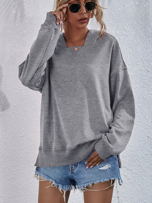 Women Clothing Autumn Winter Brushed Hoody Women Hooded Casual Loose Top