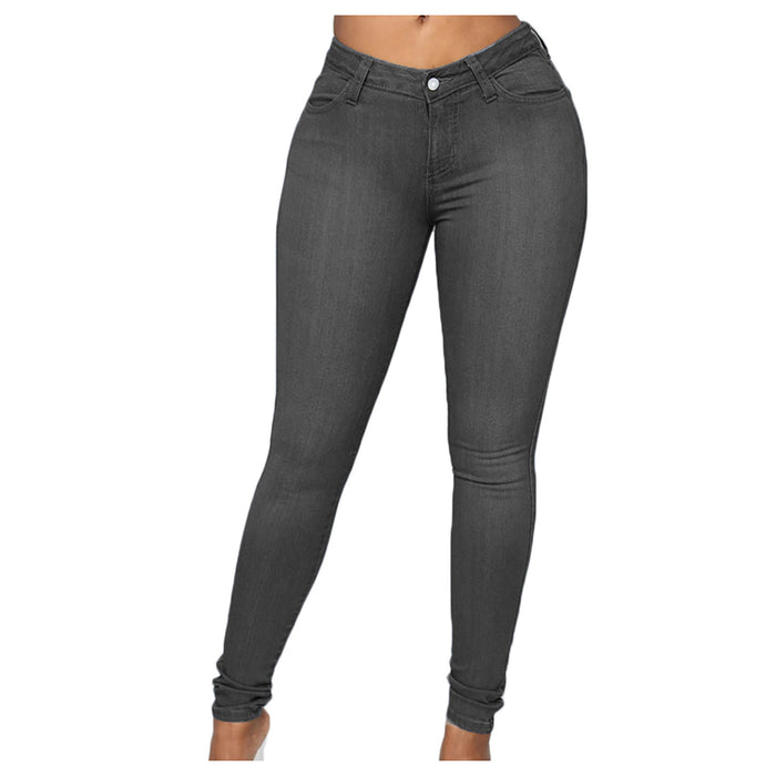 Slim Fit Fashionable Denim Trousers Women