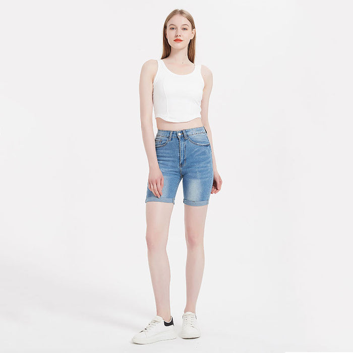 Washed Women Denim Shorts Tight Shorts Women