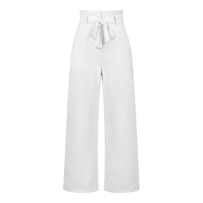 Fashion Workwear Women Dress Work Pant Casual All Matching Wide Leg Trousers Belt Commuting Pants Summer