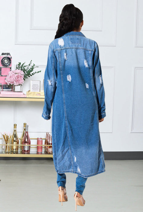 Denim Windbreaker Women Spring Vintage Denim Jacket