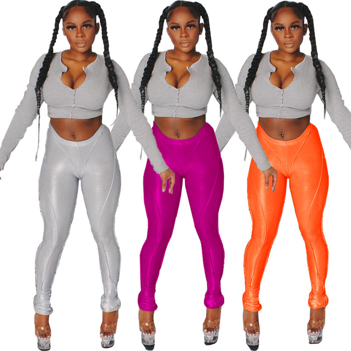 Women Clothing Summer Sexy Tight Ide Out Wear Design Casual Trousers