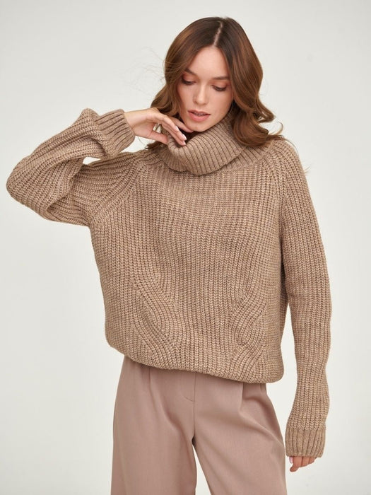 Knitted Loose Arrival High Neck Thickened Autumn Winter Sweater Collared