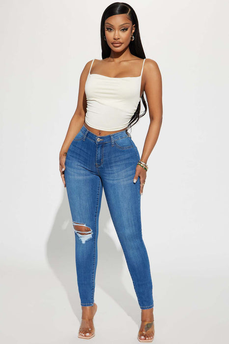 Stretch Ripped Jeans for Skinny Pants Women